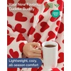 CGK Christmas Fleece Blanket Throw Size – Flannel Throw – Red Flakes, 50×60(32 – Hearts of Love)