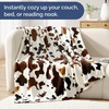 CGK Christmas Fleece Blanket Throw Size – Flannel Throw – Red Flakes, 50×60(34 – Cow Print)