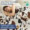 CGK Christmas Fleece Blanket Throw Size – Flannel Throw – Red Flakes, 50×60(34 – Cow Print)