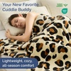 CGK Christmas Fleece Blanket Throw Size – Flannel Throw – Red Flakes, 50×60(35 – Leopard Print)