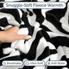 CGK Christmas Fleece Blanket Throw Size – Flannel Throw – Red Flakes, 50×60(36 – Zebra Print)