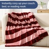 CGK Christmas Fleece Blanket Throw Size – Flannel Throw – Red Flakes, 50×60(37 – Burgundy Stripe)