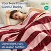 CGK Christmas Fleece Blanket Throw Size – Flannel Throw – Red Flakes, 50×60(37 – Burgundy Stripe)