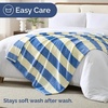 CGK Christmas Fleece Blanket Throw Size – Flannel Throw – Red Flakes, 50×60(38 – Blue Stripe)