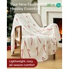 CGK Christmas Fleece Blanket Throw Size – Flannel Throw – Red Flakes, 50×60(42 – Candy Canes)