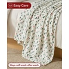 CGK Christmas Fleece Blanket Throw Size – Flannel Throw – Red Flakes, 50×60(43 – Christmas Trees 4)