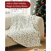 CGK Christmas Fleece Blanket Throw Size – Flannel Throw – Red Flakes, 50×60(43 – Christmas Trees 4)