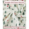 CGK Christmas Fleece Blanket Throw Size – Flannel Throw – Red Flakes, 50×60(43 – Christmas Trees 4)
