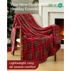 CGK Christmas Fleece Blanket Throw Size – Flannel Throw – Red Flakes, 50×60(44 – Tartan)