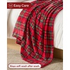 CGK Christmas Fleece Blanket Throw Size – Flannel Throw – Red Flakes, 50×60(44 – Tartan)