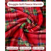 CGK Christmas Fleece Blanket Throw Size – Flannel Throw – Red Flakes, 50×60(44 – Tartan)