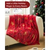 CGK Christmas Fleece Blanket Throw Size – Flannel Throw – Red Flakes, 50×60(47 – Gingerbread Cookie)