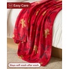 CGK Christmas Fleece Blanket Throw Size – Flannel Throw – Red Flakes, 50×60(47 – Gingerbread Cookie)