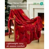 CGK Christmas Fleece Blanket Throw Size – Flannel Throw – Red Flakes, 50×60(47 – Gingerbread Cookie)