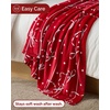CGK Christmas Fleece Blanket Throw Size – Flannel Throw – Red Flakes, 50×60(48 – Ivory Bows)