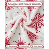 CGK Christmas Fleece Blanket Throw Size – Flannel Throw – Red Flakes, 50×60(50 – Red Snowflakes)