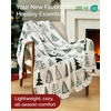 CGK Christmas Fleece Blanket Throw Size – Flannel Throw – Red Flakes, 50×60(51 – Sketched Trees)