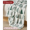 CGK Christmas Fleece Blanket Throw Size – Flannel Throw – Red Flakes, 50×60(51 – Sketched Trees)