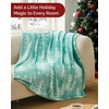 CGK Christmas Fleece Blanket Throw Size – Flannel Throw – Red Flakes, 50×60(52 – Snowflakes)
