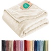 CGK Christmas Fleece Blanket Throw Size – Flannel Throw – Red Flakes, 50×60(01 – Cream)