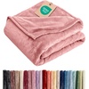 CGK Christmas Fleece Blanket Throw Size – Flannel Throw – Red Flakes, 50×60(10 – Rose Pink)