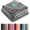 CGK Christmas Fleece Blanket Throw Size – Flannel Throw – Red Flakes, 50×60(14 – Dark Grey)
