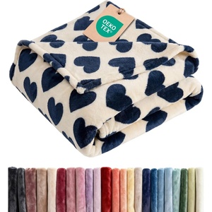CGK Christmas Fleece Blanket Throw Size – Flannel Throw – Red Flakes, 50×60(31 – Blue Hearts)
