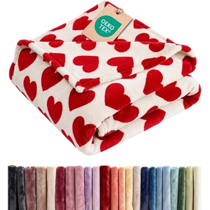 CGK Christmas Fleece Blanket Throw Size – Flannel Throw – Red Flakes, 50×60(32 – Hearts of Love)