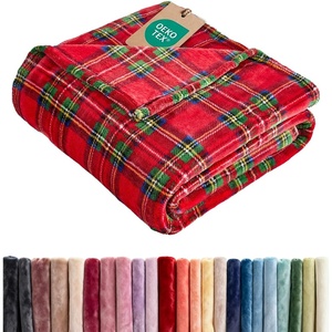CGK Christmas Fleece Blanket Throw Size – Flannel Throw – Red Flakes, 50×60(44 – Tartan)