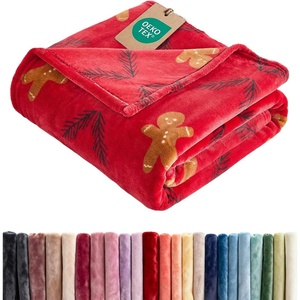 CGK Christmas Fleece Blanket Throw Size – Flannel Throw – Red Flakes, 50×60(47 – Gingerbread Cookie)